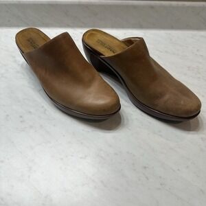 Naot Women's Leather Clog Mules Brown Slip-On Comfort Heels Size 42 US 11